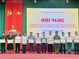Hồng Sơn tổng kết công tác tuyển chọn, gọi công dân nhập ngũ và thực hiện nghĩa vụ tham gia Công an nhân dân năm 2026