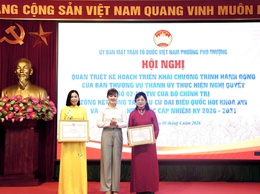 Ủy ban MTTQ Việt Nam phường Phú Thượng tổ chức hội nghị quán triệt nghị quyết số 02-NQ/TW của Bộ chính trị và tổng kết công tác bầu cử nhiệm kỳ 2026–2031