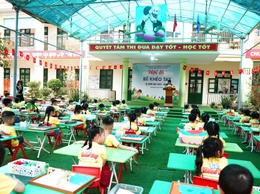 Hội thi “Bé khéo tay” tại Trường Mầm non Chương Mỹ