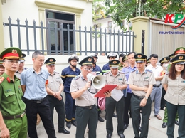 Phòng thi hành án dân sự Thành phố Hà Nội khu vực số 10 cưỡng chế thi hành án dân sự tại thôn Bái Nội