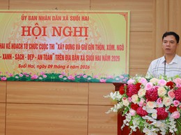 Xã Suối Hai triển khai tổ chức cuộc thi xây dựng thôn, xóm, ngõ sáng - xanh - sạch - đẹp - an toàn năm 2026