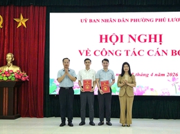 Phường Phú Lương công bố các quyết định về tổ chức bộ máy và công tác cán bộ