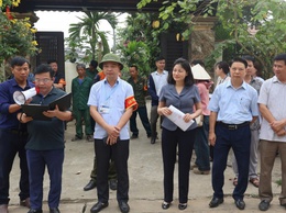 Đoài Phương cưỡng chế xử lý vi phạm đất đai tại thôn Khoang Sau và Vạn An