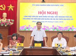 UBND xã Phúc Lộc tổ chức Hội nghị làm việc với các nhà thầu đẩy nhanh tiến độ thi công và giải ngân các dự án trên địa bàn xã
