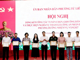 Phường Từ Liêm nâng cao chất lượng tuyển quân, hoàn thành 100% chỉ tiêu năm 2026