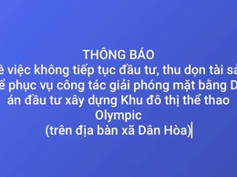 UBND XÃ DÂN HÒA THÔNG BÁO