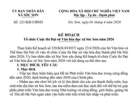 XÃ SÓC SƠN PHÁT ĐỘNG CUỘC THI ĐẠI SỨ VĂN HÓA ĐỌC NĂM 2026