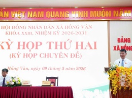 Kỳ họp thứ hai (kỳ họp chuyên đề) HĐND xã Hồng Vân khoá XXIII, nhiệm kỳ 2026 – 2031 thành công tốt đẹp