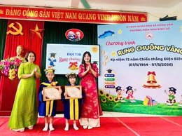 Hội thi “rung chuông vàng” ở trường mầm non Ninh Sở