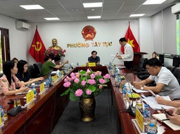 UBND Phường Tây Tựu chỉ đạo triển khai nhiệm vụ trọng tâm tháng 5.2026