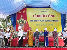 Tổ chức lễ bàn giao mặt bằng và khởi công xây dựng công trình tu bổ, tôn tạo chùa Thụy Hương