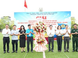 Sôi nổi Giải bóng đá nam Công đoàn xã Hoài Đức lần thứ I năm 2026
