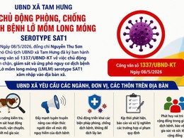 Xã Tam Hưng chủ động ngăn chặn nguy cơ dịch bệnh lở mồm long móng xâm nhập địa bàn