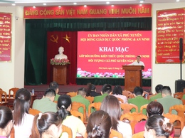 Phú Xuyên khai mạc lớp bồi dưỡng kiến thức quốc phòng và an ninh cho đối tượng 4 năm 2026