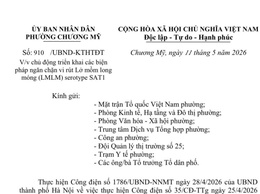 Chương Mỹ chủ động triển khai các biện pháp ngăn chặn vi rút lở mồm long móng