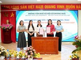 Hội nghị ký kết giao ước thực hiện phong trào
“Nhà trường cùng chung tay phát triển – Thầy cô cùng chia sẻ trách nhiệm”