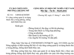 Chương Mỹ tăng cường quản lý sử dụng thuốc thú y trong phòng, chống dịch bệnh thủy sản
