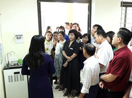 Ra mắt ra mắt mô hình nước sạch học đường tại trường THCS Cao Viên xã Bình Minh