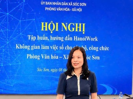 PHÒNG VĂN HÓA – XÃ HỘI XÃ SÓC SƠN TỔ CHỨC TẬP HUẤN TRIỂN KHAI PHẦN MỀM HANOIWORK PHỤC VỤ CHUYỂN ĐỔI SỐ TRONG HOẠT ĐỘNG ĐIỀU HÀNH