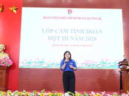 Đoàn thanh niên xã Quảng Bị tổ chức lớp Bồi dưỡng nhận thức về Đoàn TNCS Hồ Chí Minh cho 160 đội viên ưu tú