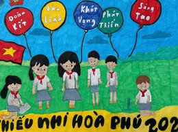  Hội thi vẽ tranh với chủ đề “Thiếu nhi Hòa Phú - Vững bước tiến vào kỷ nguyên mới”