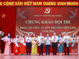 Phường Bạch Mai: 10 thí sinh tham dự chung khảo Hội thi Báo cáo viên, tuyên truyền viên giỏi
