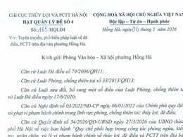 Tăng cường tuyên truyền, phổ biến pháp luật về đê điều và phòng, chống thiên tai trên địa bàn phường Hồng Hà