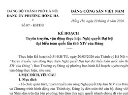 Phường Hồng Hà đẩy mạnh tuyên truyền, vận động thực hiện Nghị quyết Đại hội đại biểu toàn quốc lần thứ XIV của Đảng