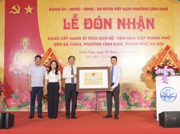 PHƯỜNG LĨNH NAM TRANG TRỌNG TỔ CHỨC LỄ ĐÓN NHẬN BẰNG XẾP HẠNG DI TÍCH LỊCH SỬ - VĂN HÓA CẤP THÀNH PHỐ ĐỀN BÀ CHÚA