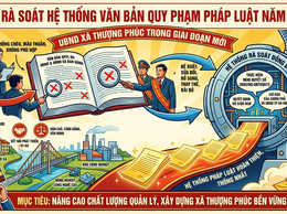 Xã Thượng Phúc triển khai tổng rà soát hệ thống văn bản quy phạm pháp luật năm 2026