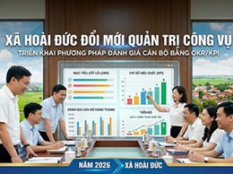 Làm thật, đo thật, xếp loại thật - Hoài Đức áp dụng OKR/KPI trong đánh giá cán bộ hằng tháng