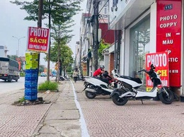 Phúc Thọ tăng cường chỉnh trang đô thị, sơn kẻ vạch đảm bảo an toàn giao thông 