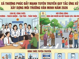 Xã Thượng Phúc đẩy mạnh tuyên truyền Quy tắc ứng xử xây dựng môi trường văn minh năm 2026