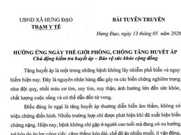 HƯỞNG ỨNG NGÀY THẾ GIỚI PHÒNG, CHÓNG TĂNG HUYẾT ÁP
Chủ động kiểm tra huyết áp – Bảo vệ sức khỏe cộng đồng