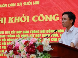 Xã Suối Hai tổ chức hội nghị khởi công các dự án cải tạo, nâng cấp hệ thống đường giao thông nội đồng, kênh tưới, tiêu và hệ thống tiêu thoát nước trên địa bàn xã.