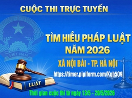 Hướng dẫn tham gia cuộc thi Tìm hiểu pháp luật trực tuyến xã Nội Bài năm 2026
