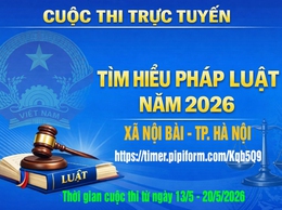Xã Nội Bài phát động cuộc thi Tìm hiểu pháp luật trực tuyến năm 2026