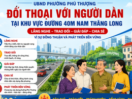 Phường Phú Thượng tổ chức đối thoại với người dân khu vực đường 40m Nam Thăng Long