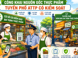 Phường Bồ Đề tăng cường công khai nguồn gốc thực phẩm, xây dựng tuyến phố bảo đảm an toàn thực phẩm