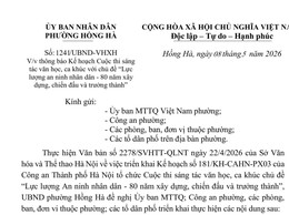 Phường Hồng Hà tuyên truyền hưởng ứng Cuộc thi sáng tác văn học, ca khúc với chủ đề “Lực lượng An ninh nhân dân - 80 năm xây dựng, chiến đấu và trưởng thành”