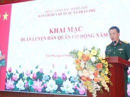 Ban Chỉ huy Quân sự xã Trần Phú tổ chức khai mạc huấn luyện lực lượng Dân quân cơ động năm 2026
