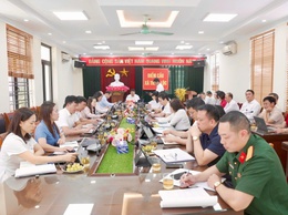 Đoàn Giám sát số 02 của Ban Thường vụ Thành ủy làm việc với Ban Thường vụ Đảng ủy xã Thiên Lộc