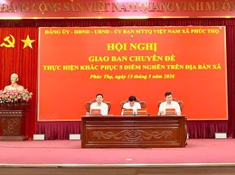 Phúc Thọ giao ban đánh giá kết quả triển khai thực hiện nhiệm vụ khắc phục các 