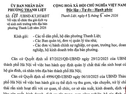 Thông báo về việc tổ chức thu giá dịch vụ vệ sinh môi trường trên địa bàn phường Thanh Liệt năm 2026