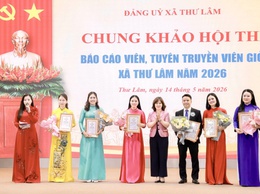 Xã Thư Lâm tổ chức Chung khảo Hội thi Báo cáo viên, tuyên truyền viên giỏi năm 2026