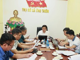 UBND xã Ứng Thiên họp kiểm đếm công tác giải phóng mặt bằng các dự án giao thông trọng điểm
