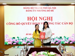 Đảng ủy Phường Bồ Đề công bố Quyết định về công tác cán bộ