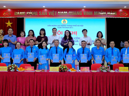 Cụm thi đua số 01 Liên đoàn Lao động Thành phố ký kết giao ước thi đua 2026