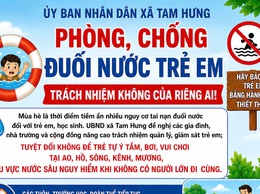 Xã Tam Hưng tăng cường phòng, chống đuối nước trẻ em trong dịp hè năm 2026