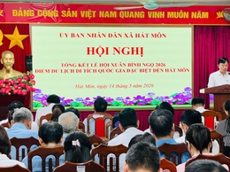 Tổng kết công tác tổ chức Lễ hội Xuân Bính Ngọ 2026 điểm du lịch Di tích Quốc gia đặc biệt đền Hát Môn